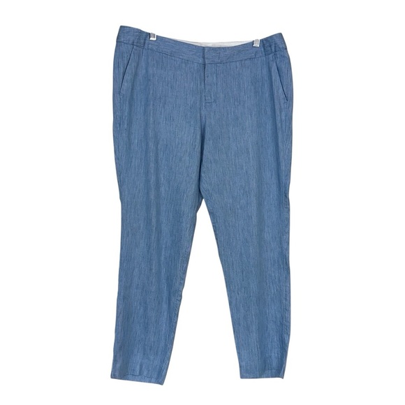 Banana Republic Pants - Banana Republic Martin Fit Light Blue Linen Blend Pant
